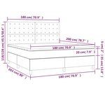 vidaXL Sommier à lattes de lit avec matelas Noir 180x200 cm Similicuir