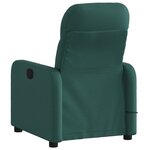 vidaXL Fauteuil de massage inclinable électrique Vert foncé Tissu