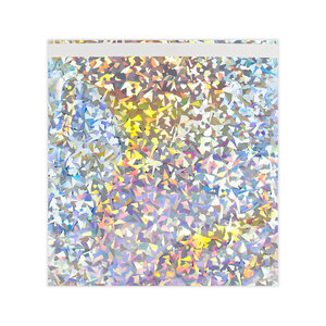 Lot de 50 sachet alu holographique argenté 165x165 mm