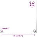 vidaXL Bâche anthracite 2 5x4 5 m 650 g/m²