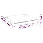 vidaXL Coussins de chaise de jardin lot de 4 carreaux rouges 40x40x3cm