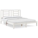 vidaXL Cadre de lit Blanc Bois de pin massif 160x200 cm