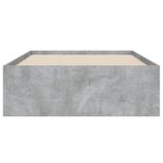 vidaXL Cadre de lit et tiroirs gris béton 75x190 cm bois d'ingénierie