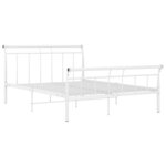 vidaXL Cadre de lit sans matelas blanc métal 140x200 cm