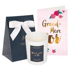 Lot Cadeau Bougie & Carte Grand-mère En Or Avec Sac Cadeau Pour Bougie - Draeger paris