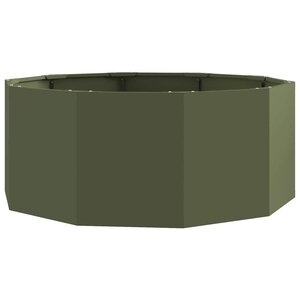 vidaXL Jardinière Vert olive 90 x 90 x 35 cm Acier