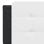 vidaXL Coussin de tête de lit blanc et noir 160 cm similicuir