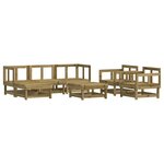 vidaXL Salon de jardin 7 Pièces bois de pin imprégné
