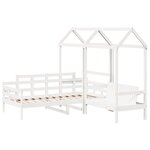 vidaXL Ensemble de lit de jour et de banc et toit 80x200 cm pin massif