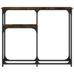 vidaXL Table console chêne fumé 90x22 5x75 cm bois d'ingénierie
