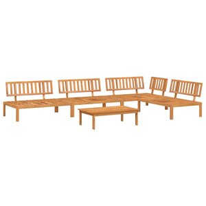 vidaXL Salon palette de jardin 5 Pièces bois d'acacia massif