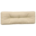 vidaXL Coussins de palette lot de 2 beige tissu