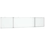 vidaXL Tableau blanc magnétique pliable 200x40x1 7 cm aluminium