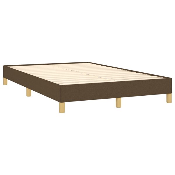vidaXL Cadre de lit marron foncé 120x190 cm tissu