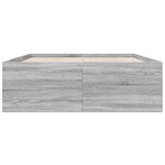 vidaXL Cadre de lit sonoma gris 120x190 cm bois d'ingénierie