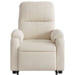 vidaXL Fauteuil inclinable de massage beige tissu microfibre