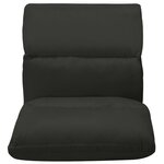 vidaXL Chaise pliable de sol Noir Microfibre