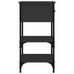 vidaXL Table de chevet noir 34x36x70 cm bois d’ingénierie