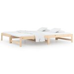 vidaXL Lit coulissant 2x(90x190) cm Bois de pin massif
