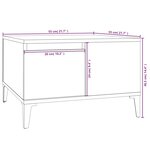 vidaXL Table basse blanc 55x55x36 5 cm bois d'ingénierie