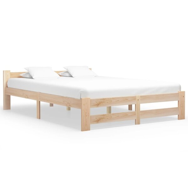 vidaXL Cadre de lit Bois de pin massif 120x200 cm
