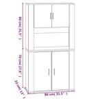 vidaXL Buffet haut Chêne marron Bois d'ingénierie