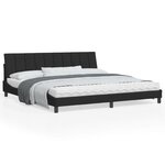 vidaXL Cadre de lit avec lumières LED noir 200x200 cm velours