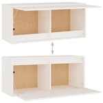 vidaXL Meubles TV 6 Pièces Blanc Bois massif de pin