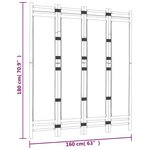 vidaXL Cloison de séparation pliante 4 panneaux 160 cm Bambou et toile