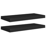 vidaXL Étagères murales flottantes 2 Pièces noir 60x23 5x3 8 cm MDF
