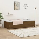 vidaXL Lit de jour Marron miel 75x190 cm Bois de pin massif