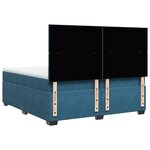 vidaXL Sommier à lattes de lit et matelas Bleu 200x200 cm velours