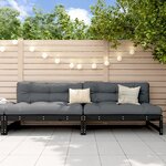 vidaXL Canapés centraux de jardin 2 Pièces noir 120x80 cm bois pin massif