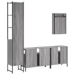 vidaXL Ensemble de meubles de salle de bain 4 Pièces Sonoma gris