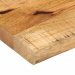 vidaXL Dessus de table 50x40x2 5 cm bord vif bois massif manguier brut