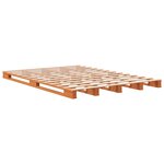 vidaXL Lit de palette cire marron 140x200 cm bois de pin massif