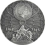 Pièce de monnaie en Argent 5 Dollars g 62.2 (2 oz) Millésime 2021 NOTRE DAME DE PARIS