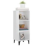 vidaXL Buffet Blanc brillant 34 5x32 5x90 cm Bois d'ingénierie