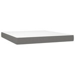 vidaXL Sommier à lattes de lit avec matelas Gris foncé 160x200cm Tissu