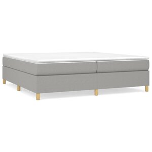 vidaXL Cadre de lit Gris clair 200x200 cm Tissu