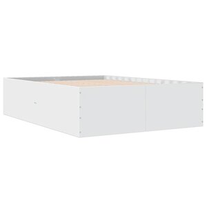 vidaXL Cadre de lit blanc 120x200 cm bois d'ingénierie