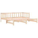 vidaXL Lit coulissant 2x(80x200) cm Bois de pin massif