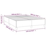 vidaXL Cadre de lit Cappuccino 140x190 cm Similicuir
