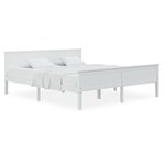 vidaXL Cadre de lit Blanc Bois de pin massif 200x200 cm