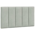 vidaXL Cadre de lit avec lumières LED gris clair 90x200 cm velours