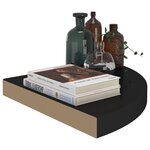 vidaXL Étagères d'angle flottantes 2 Pièces noir 35x35x3 8 cm MDF