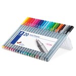 étui de 20 Fineliner triplus, couleurs assorties STAEDTLER