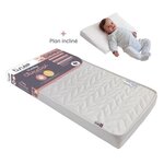 Matelas climatisé 70 x 140 x 10 cm - Livré avec un plan incliné 15°