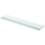 vidaXL Panneaux d'étagère 2 Pièces Verre Transparent 80 x 12 cm