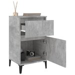 vidaXL Tables de chevet 2 Pièces gris béton 40x35x70 cm